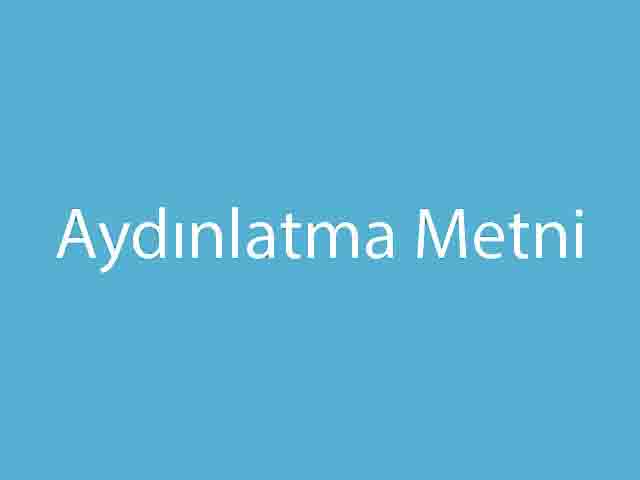 Aydınlatma metni - pedagog konya